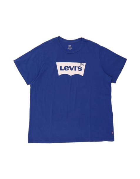 Vintage Levi's Graphic T-shirt Top XL In Blue - view 1