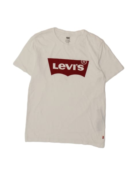 Vintage Levi's Graphic T-shirt Top XS In White - view 1