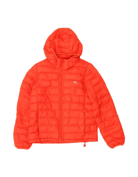 Vintage Levi's Hooded Padded Jacket UK 14 Medium In Red - view 1