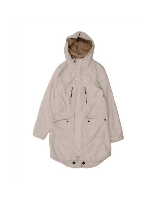 Vintage Levi's Hooded Parka Jacket Uk 10 Small In White
