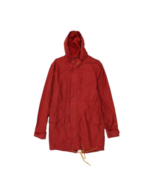 Vintage Levi's Hooded Raincoat UK 36 Small In Red