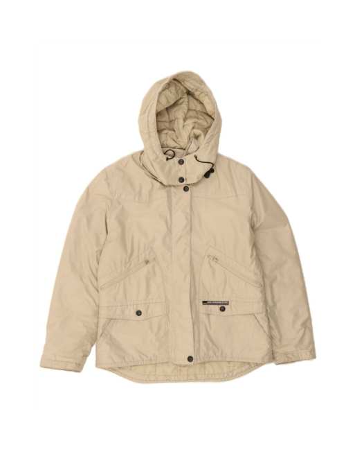 Vintage Levi's Hooded Windbreaker Jacket UK 14 Medium In Off In White