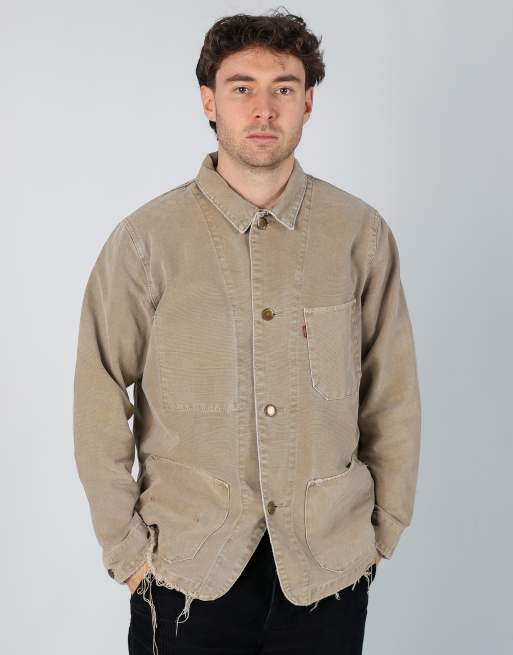 Vintage Levi's l denim jacket in tan