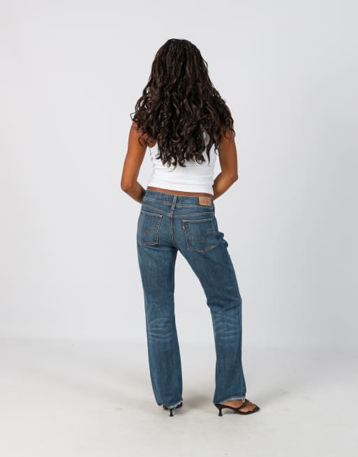 Vintage Levi's L straight jeans in blue, 3 of 4