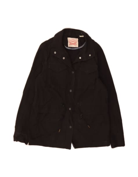 Vintage Levi's Loose Fit Utility Jacket UK 6 XS In Black - view 1