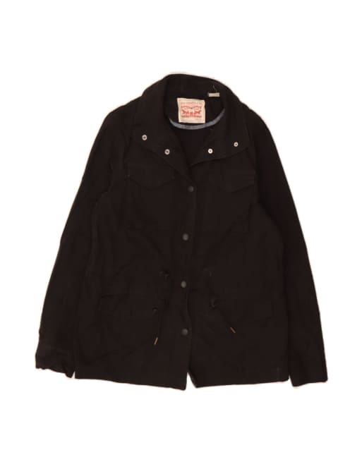 Vintage Levi's Loose Fit Utility Jacket UK 6 XS In Black