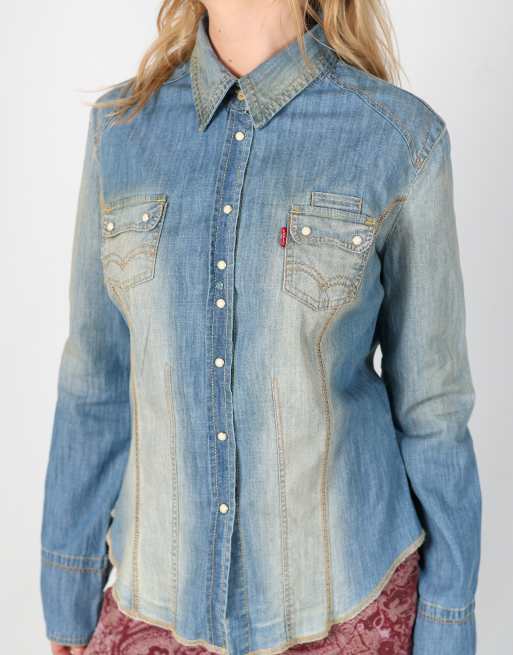 Vintage Levi's M shirt in blue, 4 of 4
