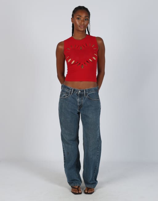 Vintage Levi's M straight jeans in blue