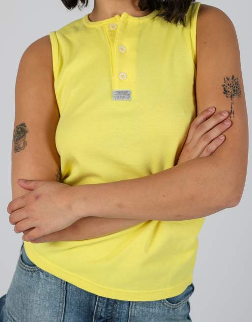 Vintage Levi's M woven vest in yellow, 4 of 4