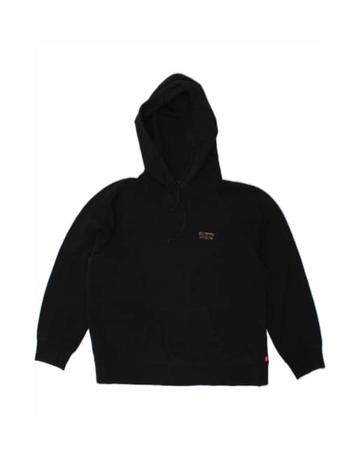 Vintage Levi's Oversized Hoodie Jumper UK 16 Large In Black