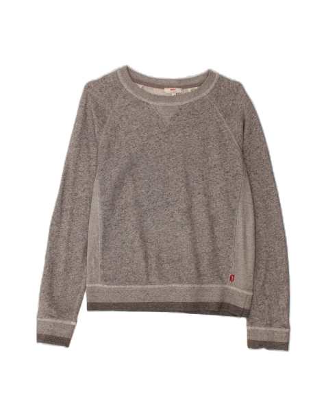 Vintage Levi's Oversized Sweatshirt Jumper UK 6 XS In Grey - view 1