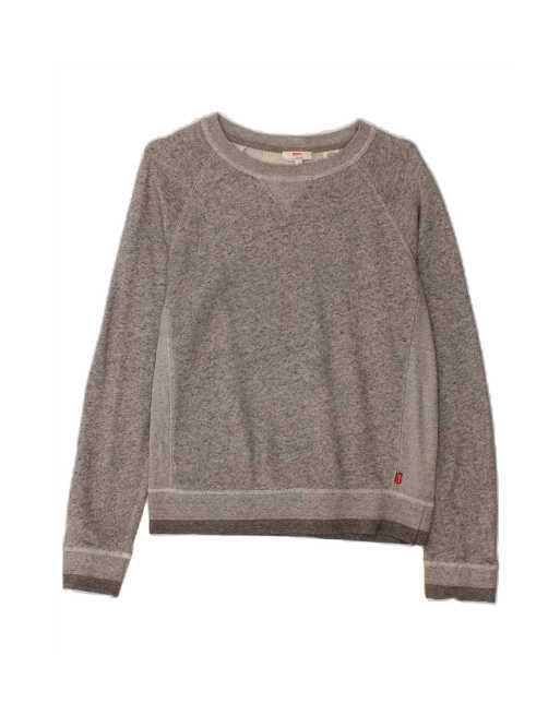 Vintage Levi's Oversized Sweatshirt Jumper UK 6 XS In Grey