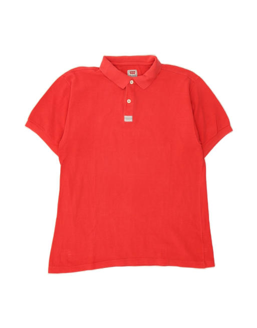 Vintage Levi's Polo Shirt Large In Red