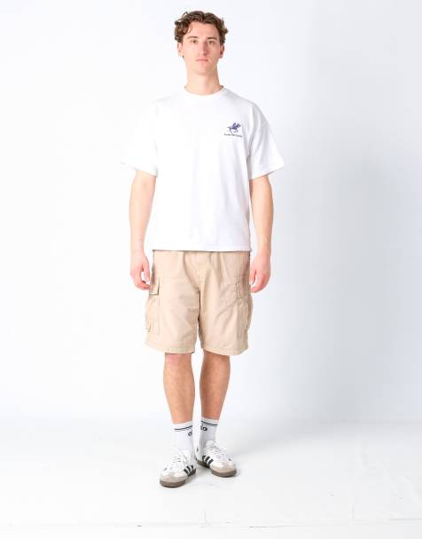 Vintage Levi's Ripstop 40x22 Canvas Carpenter Baggy Shorts Tan - view 1