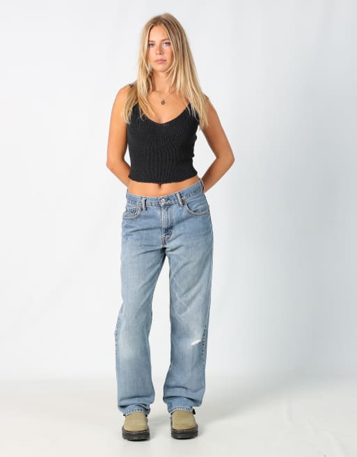 Vintage Levi's S baggy jeans in light blue