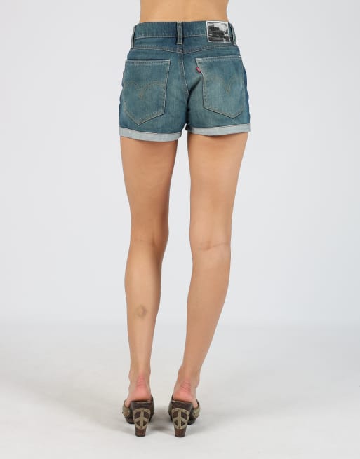Vintage Levi's S denim shorts in blue, 4 of 4