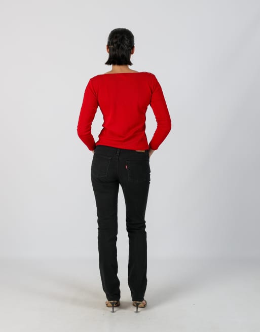 Vintage Levi's S skinny jeans in black, 3 of 4