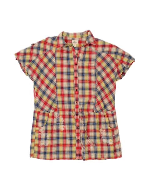 Vintage Levi's Shirt Dress UK 10 Small In Multicoloured Check - view 1