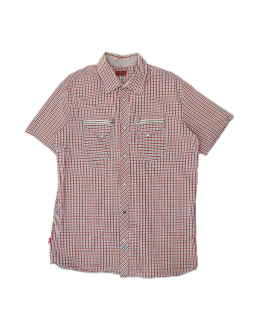 Vintage Levi's Short Sleeve Shirt Large In Red Check