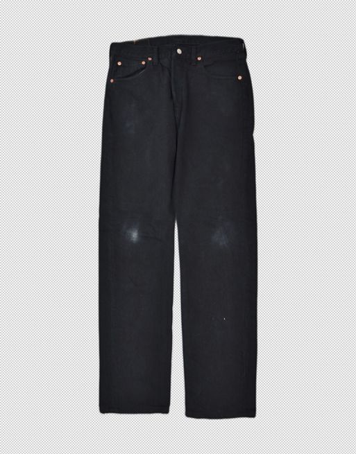 Vintage Levi's Size L 501 straight jeans in black  
