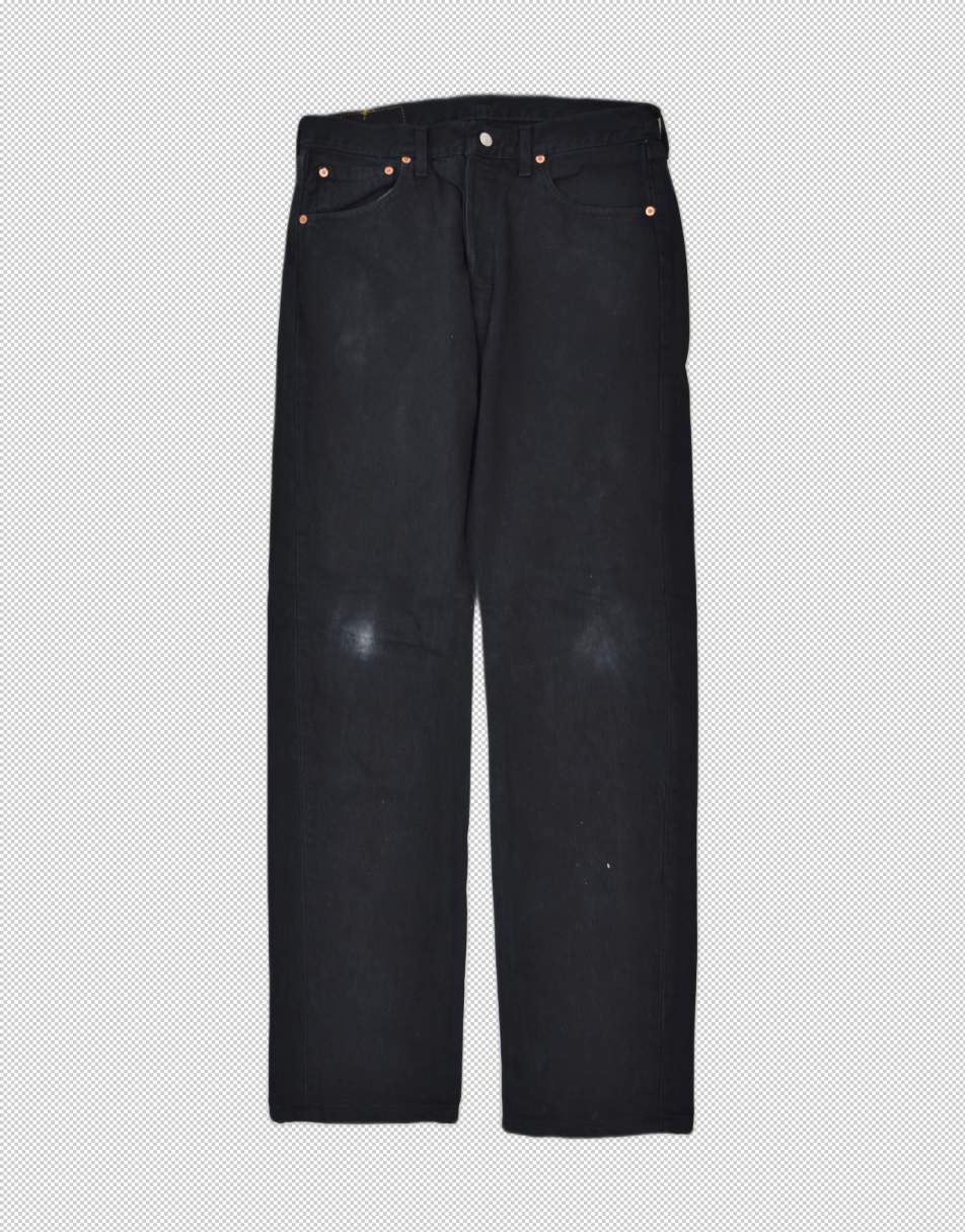 Vintage Levi's Size L 501 straight jeans in black