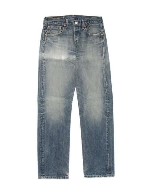 Vintage Levi's Size L Graphic Straight Jeans in Blue