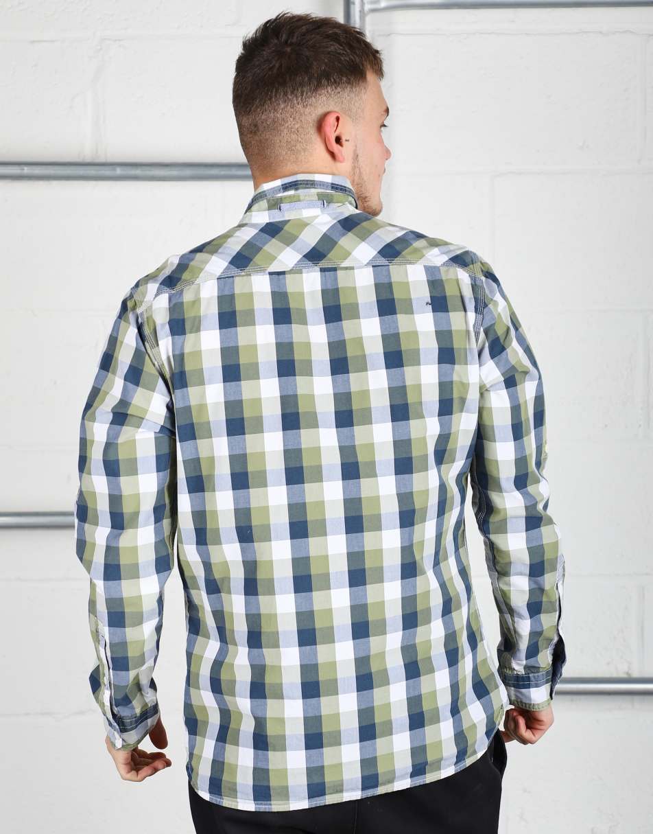 Vintage Levi's Size L long sleeve shirt in blue and green check 1