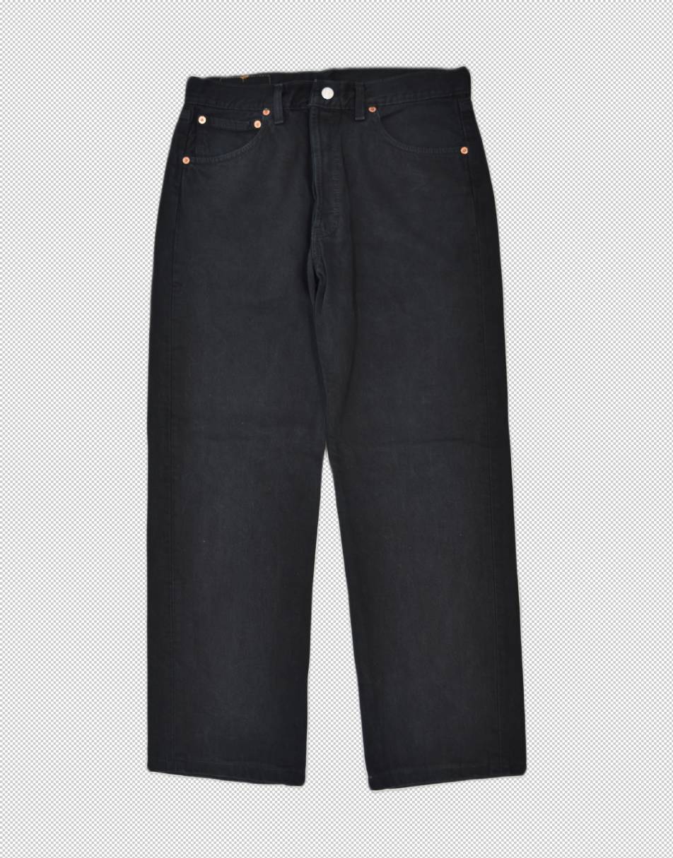 Vintage Levi's Size M 501 straight jeans in black