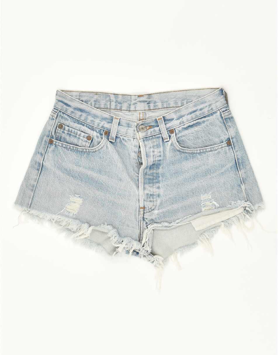 Vintage Levi's Size M Distressed Denim Shorts in Blue