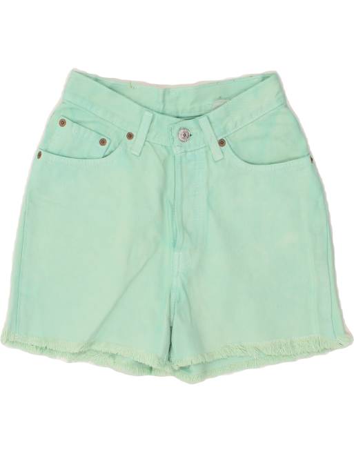 Vintage Levi's Size XS Denim Shorts in Green