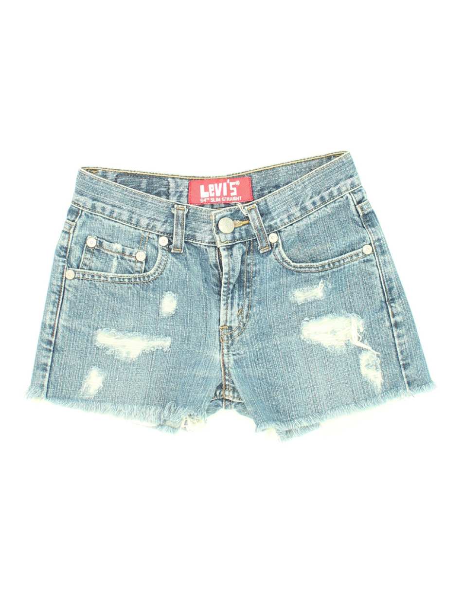 Vintage Levi's Size XS Distressed Denim Shorts in Blue