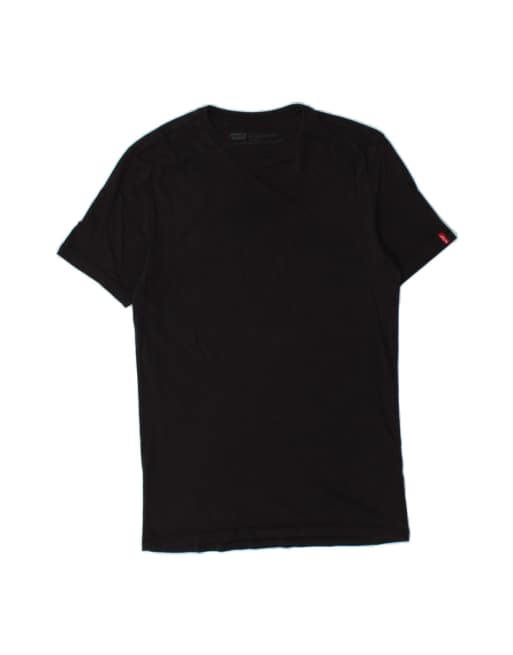 Vintage Levi's Slim Fit T-shirt Top Small In Black