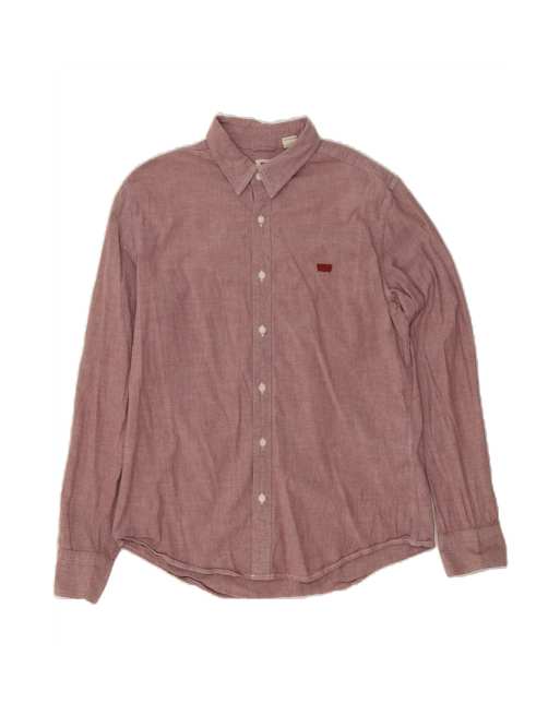 Vintage Levi's Slim Shirt Large In Red