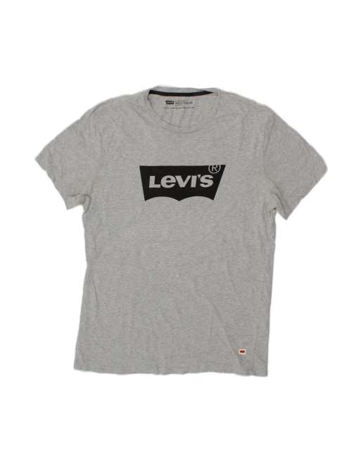 Vintage Levi's Standard Fit Graphic T-shirt Top XL In Grey