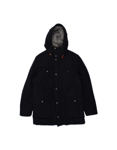 Vintage Levi's Standard Fit Hooded Padded Jacket UK 38 Medium In Blue - view 1