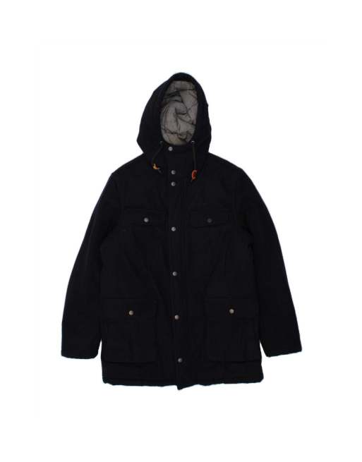 Vintage Levi's Standard Fit Hooded Padded Jacket UK 38 Medium In Blue