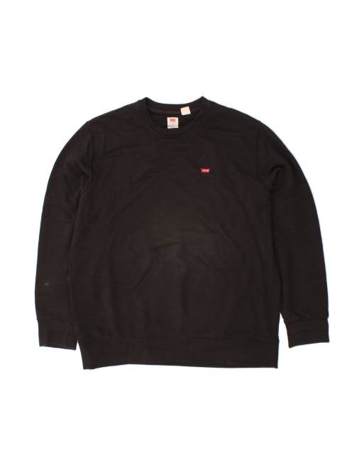 Vintage Levi's Standard Fit Sweatshirt Jumper XL In Black