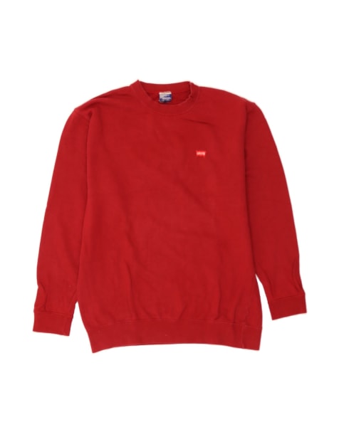 Vintage Levi's Sweatshirt Jumper Large In Red - view 1