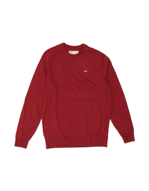 Vintage Levi's Sweatshirt Jumper Medium In Burgundy
