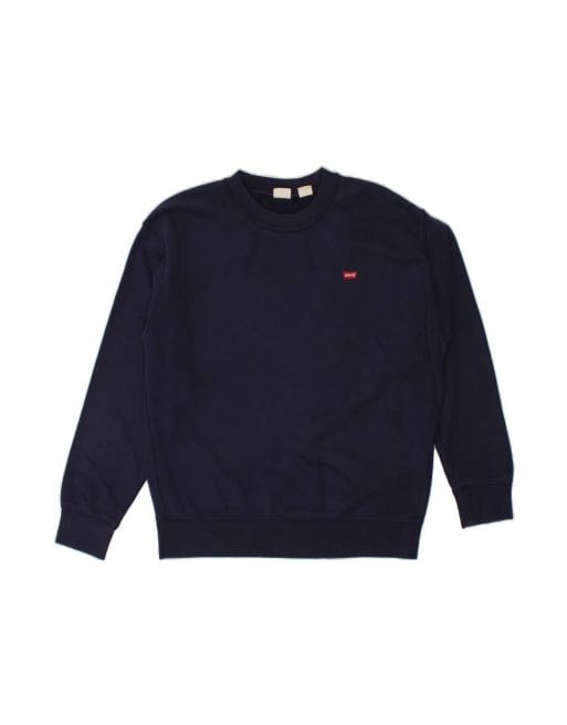Vintage Levi's Sweatshirt Jumper Uk 16 Large In Blue
