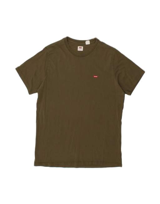 Vintage Levi's T-shirt Top Large In Khaki