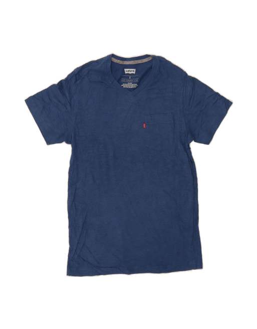 Vintage Levi's T-shirt Top Small In Blue