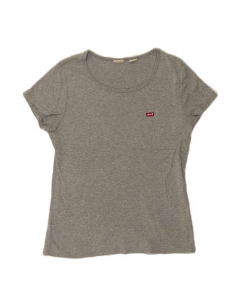 Vintage Levi's T-shirt Top UK 14 Large In Grey - view 1