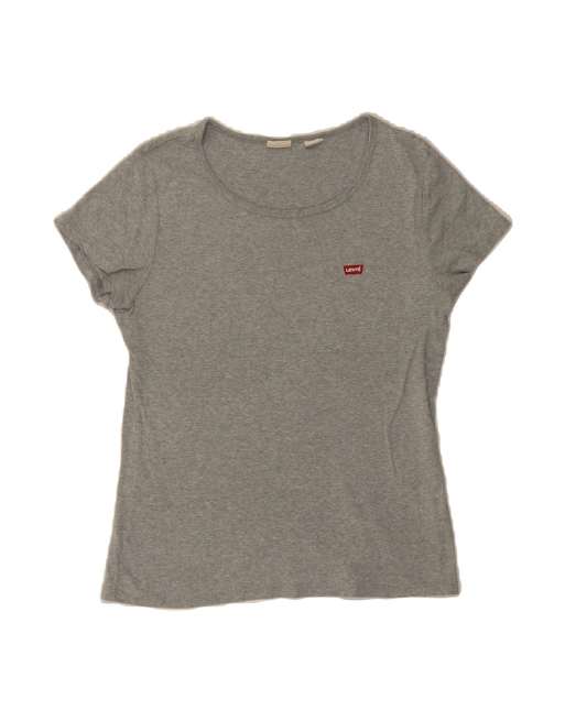 Vintage Levi's T-shirt Top UK 14 Large In Grey
