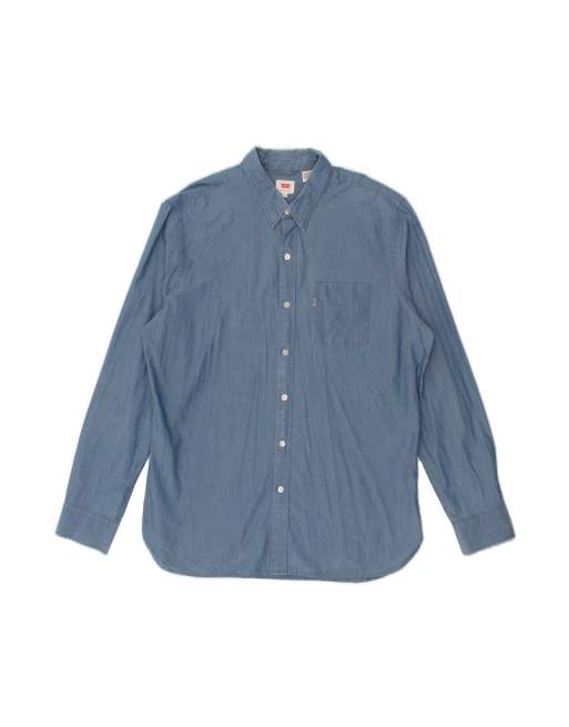 Vintage Levi's Tall Shirt XL In Blue