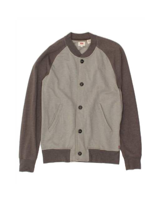 Vintage Levi's Tracksuit Top Jacket Small In Grey Colourblock