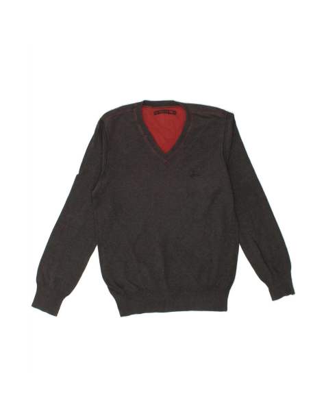 Vintage Levi's V-neck Jumper Sweater Medium In Brown - view 1