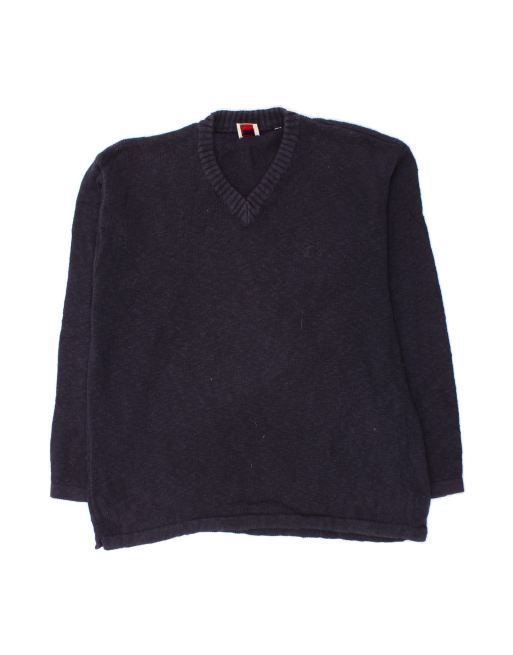 Vintage Levi's V-neck Jumper Sweater XL In Blue