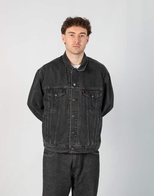 Vintage Levi's xl denim jacket in charcoal grey