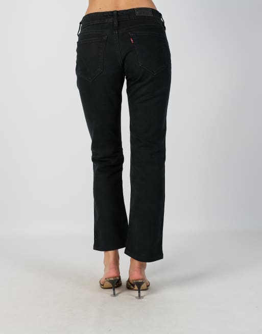 Vintage Levi's XS straight jeans in black, 4 of 4